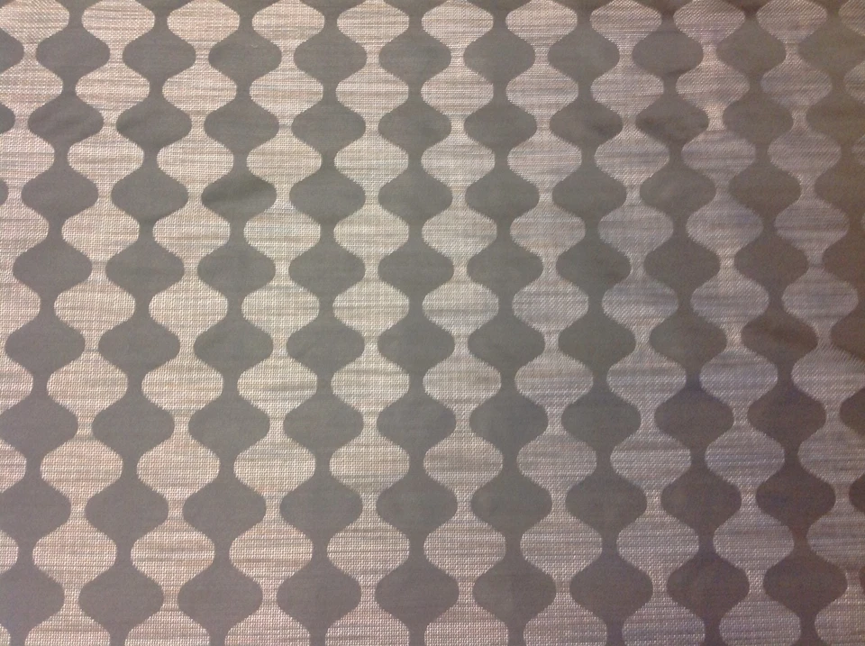 Duralee Ogee Geometric Metallic Graphite Upholstery Fabric- (90832-174) 7.40 yds - Image 4 of 4