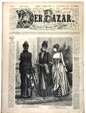 Women's Fashions Dresses & Accessories orig 1885 German "Der Bazar"