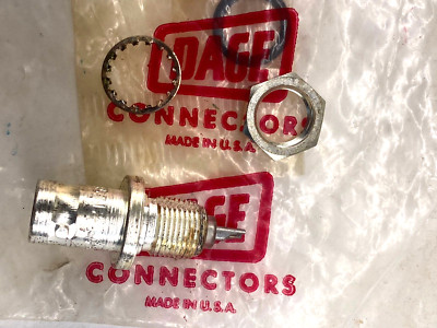 DAGE 95712 UG-657/U Conn BNC RCP 0Hz to 4GHz 50Ohm Solder Cup ST Panel Mount Sil