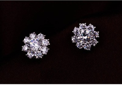 1 Paar Luxus Ohrringe Ohrstecker Kristall Rose Gold verg Weihnachtsgeschenk 1 Paar Luxus Ohrringe Ohrstecker Kristall Rose Gold verg Weihnachtsgeschenk