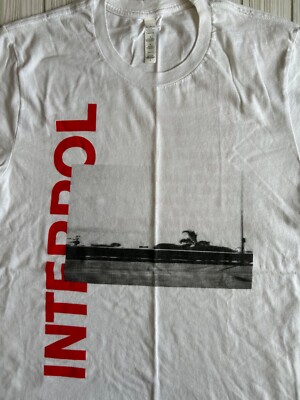 Interpol Marauder Rock Band Album Tshirt Concert Tee Red White Black RARE - Sz L