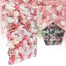 6*Flower Wall Panel Party Artificial Wedding Bouquet Decor Romantic Rose Flower