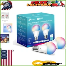 Kasa Smart RGB LED Bulbs with Voice Control, Wireless Energy-Efficient Lighting