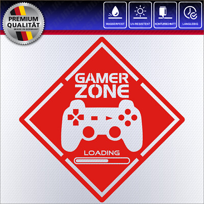 GAMER ZONE Gaming Game Games Spiele TÜR MÖBEL AUFKLEBER * Viele Farben