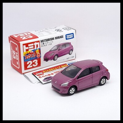 希少✨ MIRAGEミニカー TOMICA 23 MITSUBISHI MIRAGE 1/59 TOMY DIECAST CAR New 2013 (A) | eBay