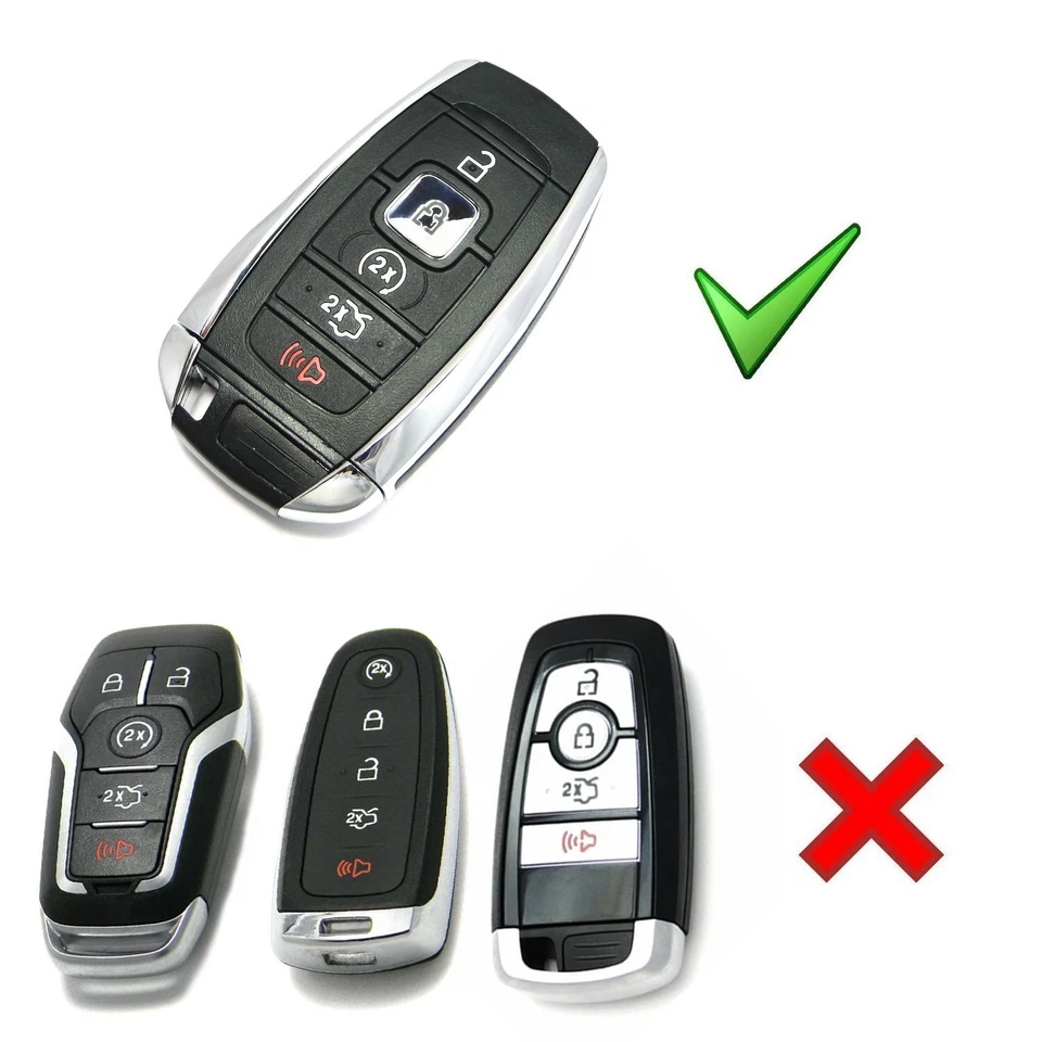 Cubierta de carcasa de llavero negra "fibra de carbono" para Lincoln MKZ MKC Navigator de 18 años, etc. Foto 3 de 4