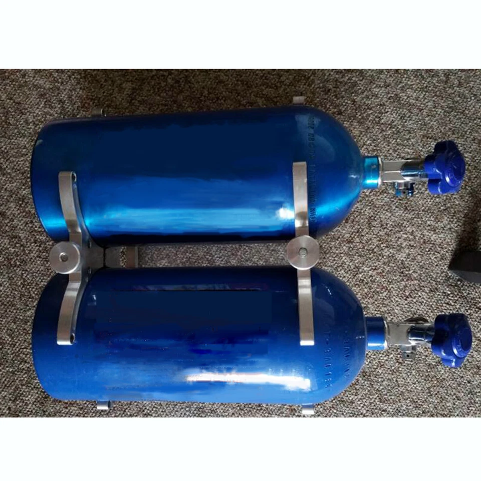 BEVINSEE 7" Nitrous Dual Bottle Holder Bracket Mounting Kit For 10-15 Lb Bottles Foto 4 de 4