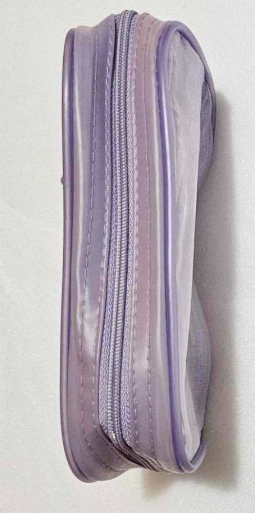 Lavender Zippered Bags w/Handle Lot of 3 Organza Exterior Lined