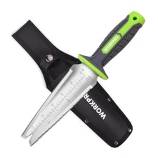 WORKPRO 7" Hori Hori Garden Knife, Garden Tools with Oxford Sheath for Planting