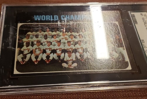 1971 Topps #1 Baltimore Orioles Robinson Palmer Boog Baylor Baseball Card SGC 7 - Picture 2 of 3
