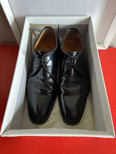 mens black leather shoes 8 Saks Fifth Ave - Picture 12 of 13