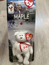 MAPLE THE BEAR-1996 MCDONALDS TY BEANIE BABY WITH RARE ERRORS 1993 OAKBROOK NIP