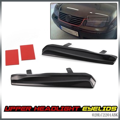 Transmotor2013 Headlight Cover Eyelids – Black ABS For VW Jetta MK4 1999-2005