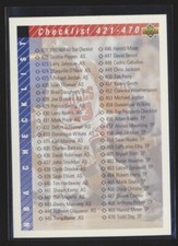 1992-93 UPPER DECK CHECKLIST #420 MICHAEL JORDAN BULLS