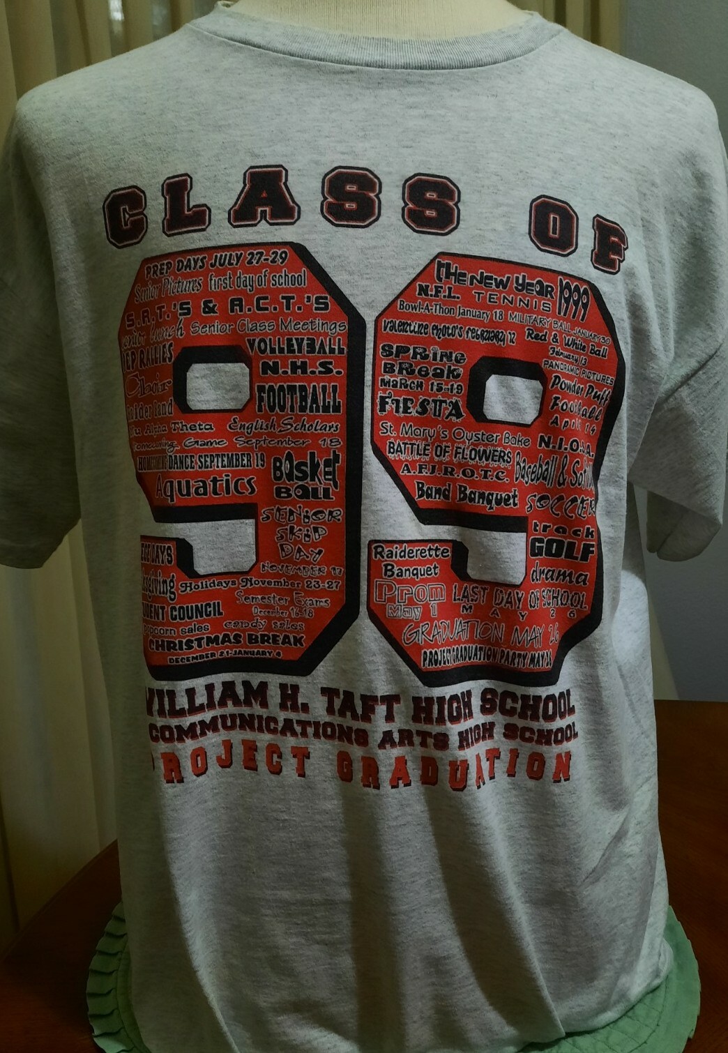 William H. Taft High School Class Of 1999 Graduation T shirt XL 47 San  Antonio | eBay