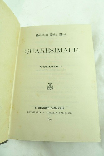 LIBRO ANTICO RELIGIONE TEOLOGIA LUIGI NASI QUARESIMALE S BENIGNO CANAVESE 1893 - Picture 3 of 5