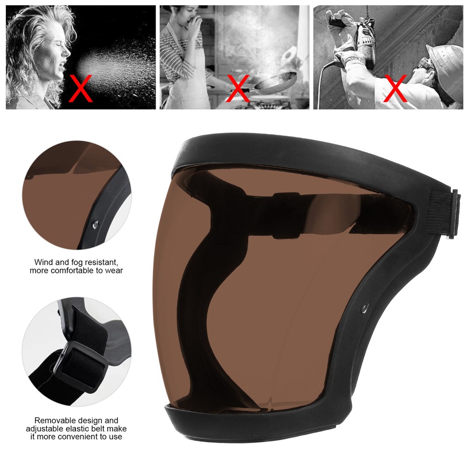 Anti-Fog Full Face Shield – Transparent Safety Mask With Adjustable Strap – US Made Protective Cover