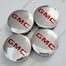 Confezione 4 tappi mozzo centrale cerchio ruota rosso lucido per GMC Sierra Yukon Denali 83MM
