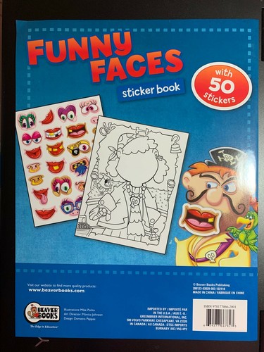 FUNNY FACES STICKER BOOK PIRATES WITH 50 STICKERS BRAND NEW FUN FOR KIDS! ARRR! - Imagen 2 de 3