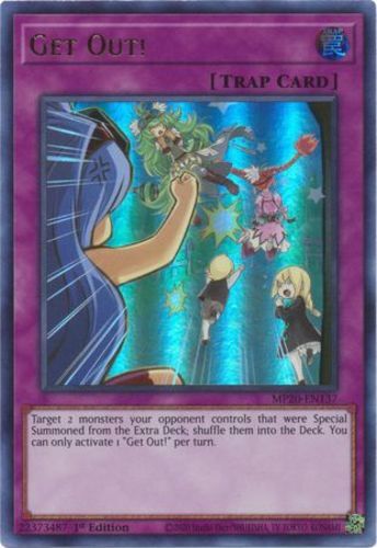 Yugioh Get Out! MP20-EN137 Ultra Rare 1st Edition Near Mint | eBay Yugioh Get Out! MP20-EN137 Ultra Rare 1st Edition Near Mint | eBay