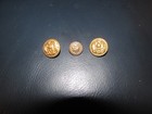 Lot of 3 Military Navy Gold Tone Buttons - 2 with Eagle & Anchor, 1 with Anchor — photo 2
