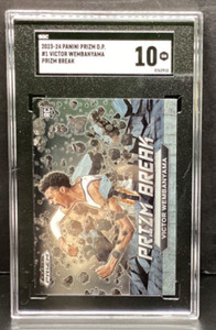 2023-24 Prizm Draft Picks Prizm Break Victor Wembanyama Rookie #1 SGC 10 GEM