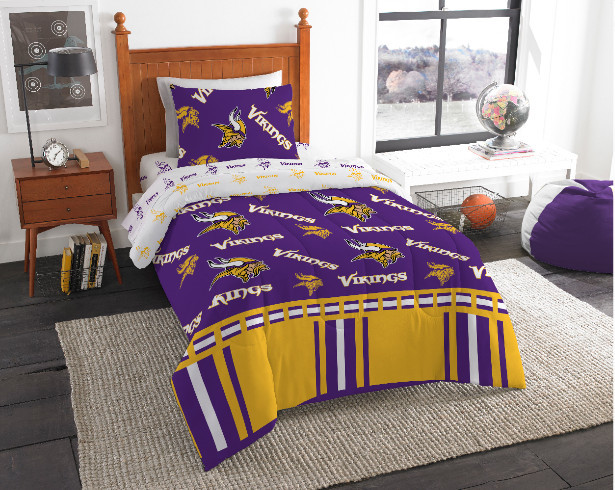 Minnesota Vikings Nfl Twin Comforter Sheets 4 Piece Nfl Bedding