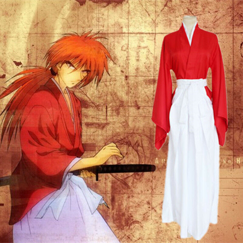 Rurouni Kenshin Himura Kenshin Red film Kimono Cosplay Costume