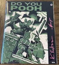 DO YOU POOH TMNT BLACK, WHITE & GREEN HOMAGE VARIANTS SIGN EASTMAN/MYCHAELS COA comic cover