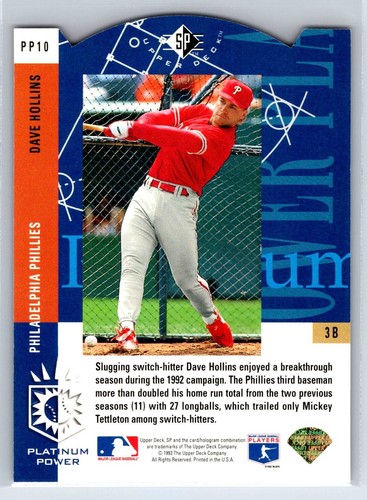 1993 SP Baseball Platinum Power die cut partial set 15/20 MINT - Picture 16 of 24
