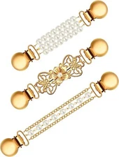 Jetec 3 Pcs Vintage Sweater Clips Dress Cinch Clip Shirt Cardigan Shawl... 