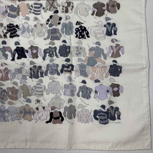 HERMES PARIS LES CHEVAUX SE RENDENT AU DEPART LORENZO CRESP COTTON SCARF - Picture 8 of 24