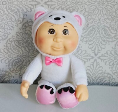 Cabbage Patch Kids CPK Plüsch Baby Puppe Eisbär Zoo Friends weiß 