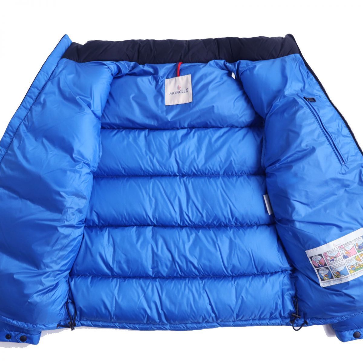MONCLER☆COBALT キルティング シェル ダウンジャケット 1 NAVY MONCLER Down jacket Men Size L 22-23Aw PeuplierWith Logo