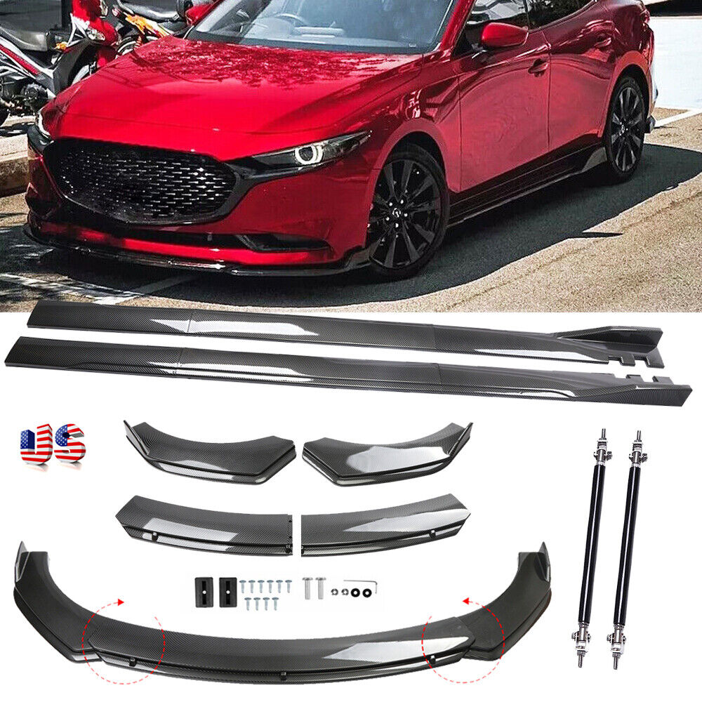 Carbon Fiber For Mazda 3 Mazda3 Hatchback Front Bumper Lip Carbon Fiber For Mazda 3 Mazda3 Hatchback Front Bumper Lip