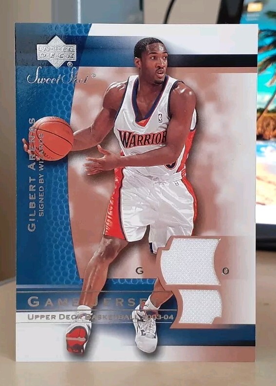 2003-04 Upper Deck Sweet Shot Game Jersey Gilbert Arenas GOLDEN STATE WARRIORS