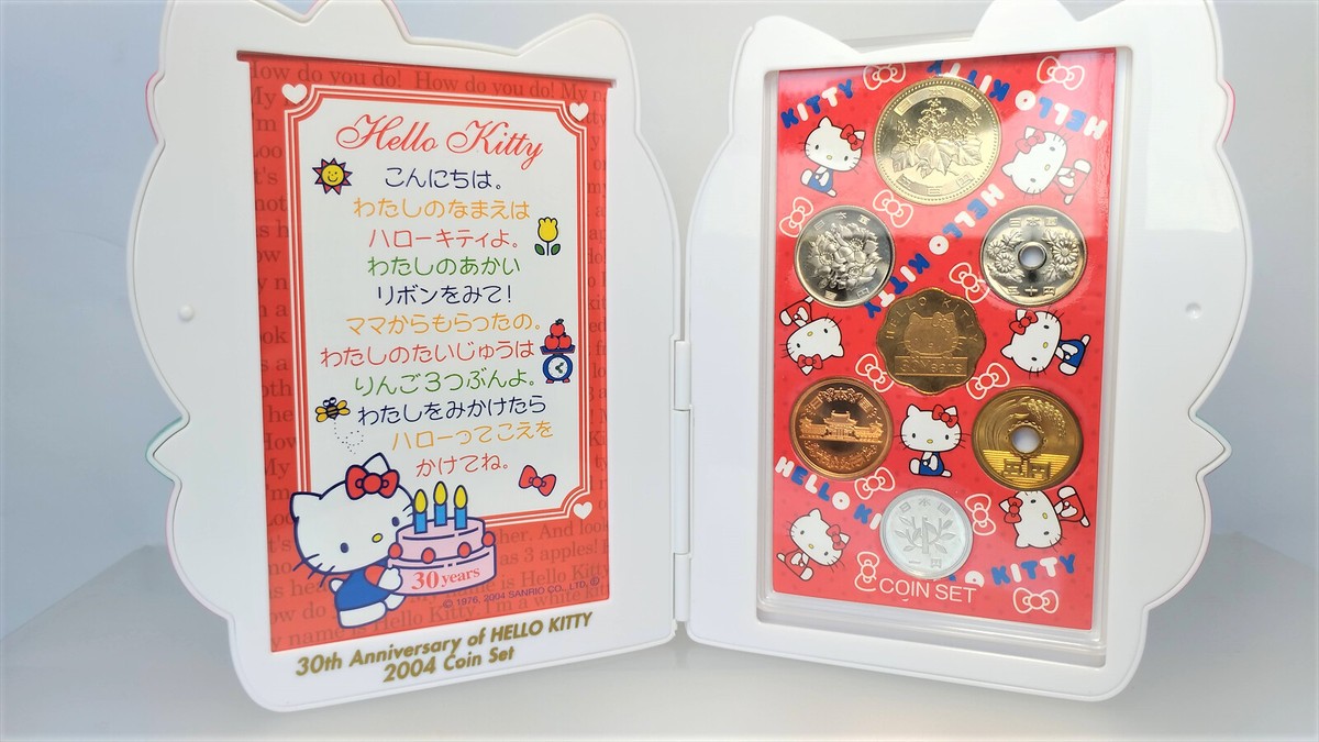 Hello Kitty 30th Anniv of HELLO KITTY 2004 Coin Set JAPAN