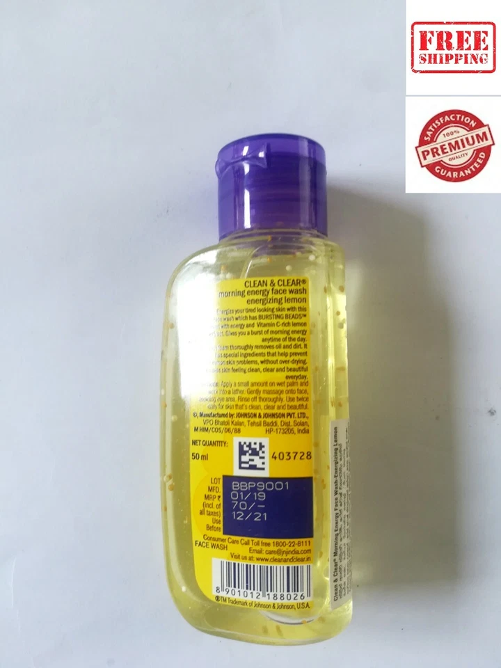 Clean & Clear Morning Energy Lemon Face Wash, 50 ml - Image 2 of 4