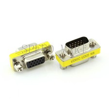 2 PCS 15 Pins HD VGA KVM SVGA DB15 Male to Female Serial Cable Coupler Adapter