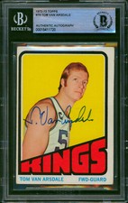 TOM VAN ARSDALE Signed 1972-73 Topps #79 Kansas City Kings Slabbed Auto BAS