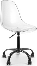 Modern Black Office Chair with Adjustable Height and Swivel Function