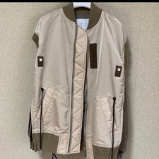 Sacai Jacket MA 1 blouson vest docking khaki beige