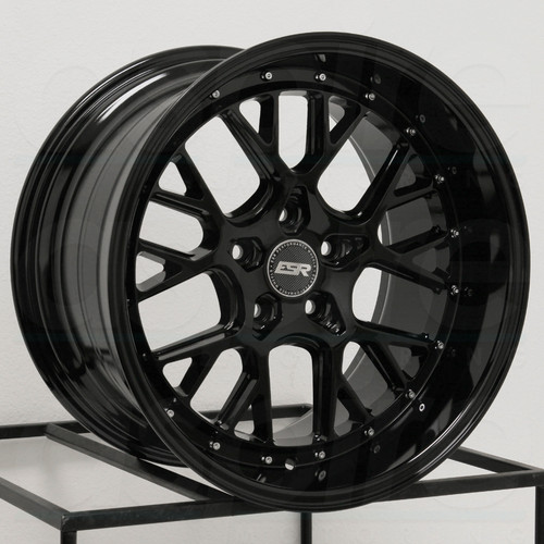 18x9.5/18x10.5 ESR CS11 Custom 5x120 22/22 Gloss Black Wheels Rims Set(4) 72.6