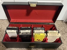 Vintage 8 Track Carrying Case Holds 24 10 Tapes Foreigner Eric Clapton More