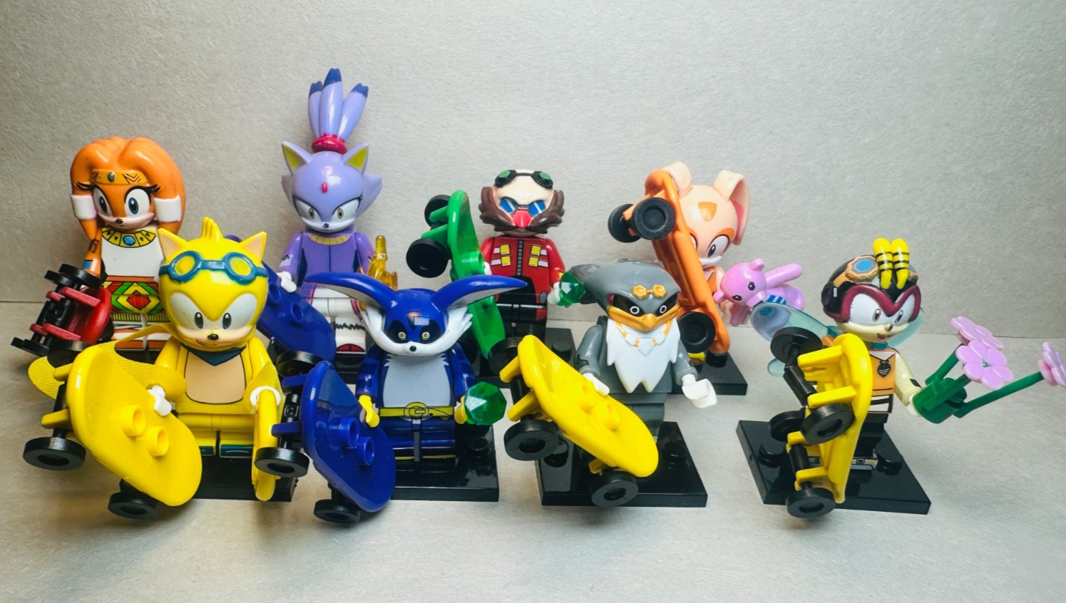 Custom Lego Sonic the Hedgehog Characters Minifigures 8 Pack