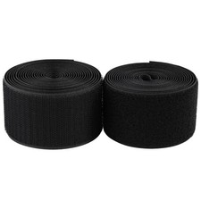 Hook And Loop Strips 2 Inch, Sew On Fastener, Black Fabric