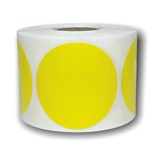 ZEBRA / ELTRON Direct Thermal Labels 3" Round Yellow - 12 Rolls of 500 EA