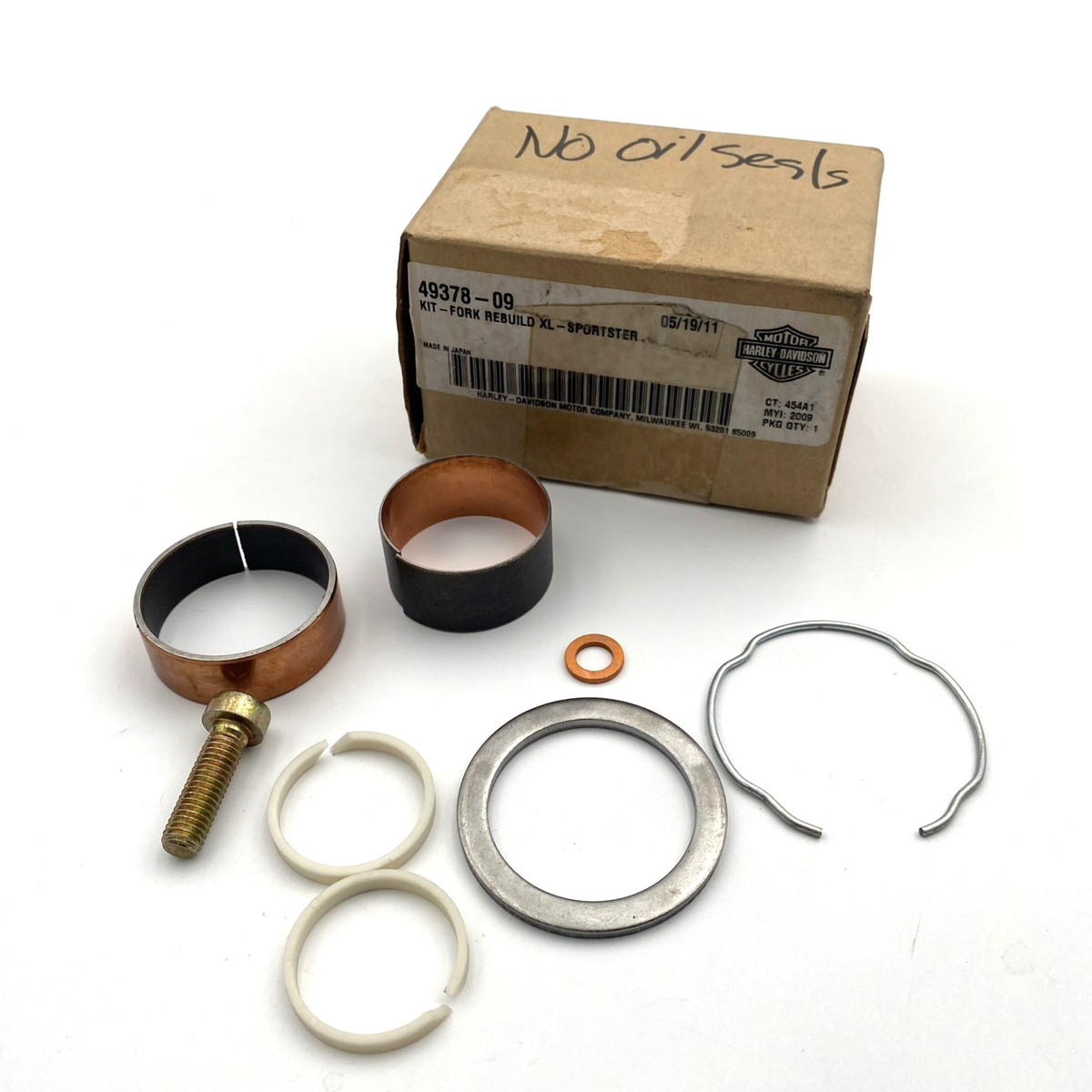 Incomplete OEM Harley Genuine 49378-09 39mm Fork Rebuild Kit 91-22