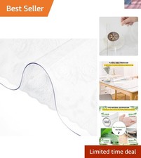 Clear Desk Cover Protector, 42 x 78 inch, 1.5 mm Thick Rectangle Waterproof P...