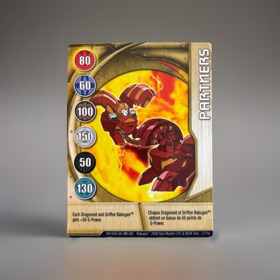 Bakugan Battle Brawlers Partners Gold  Gate Card Dragonoid Griffon 3/15a